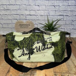 Andy Warhol Museum Foundation Green “Flowers” Duffle Bag
